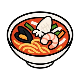 Jjamppong (Spicy Seafood Noodles)